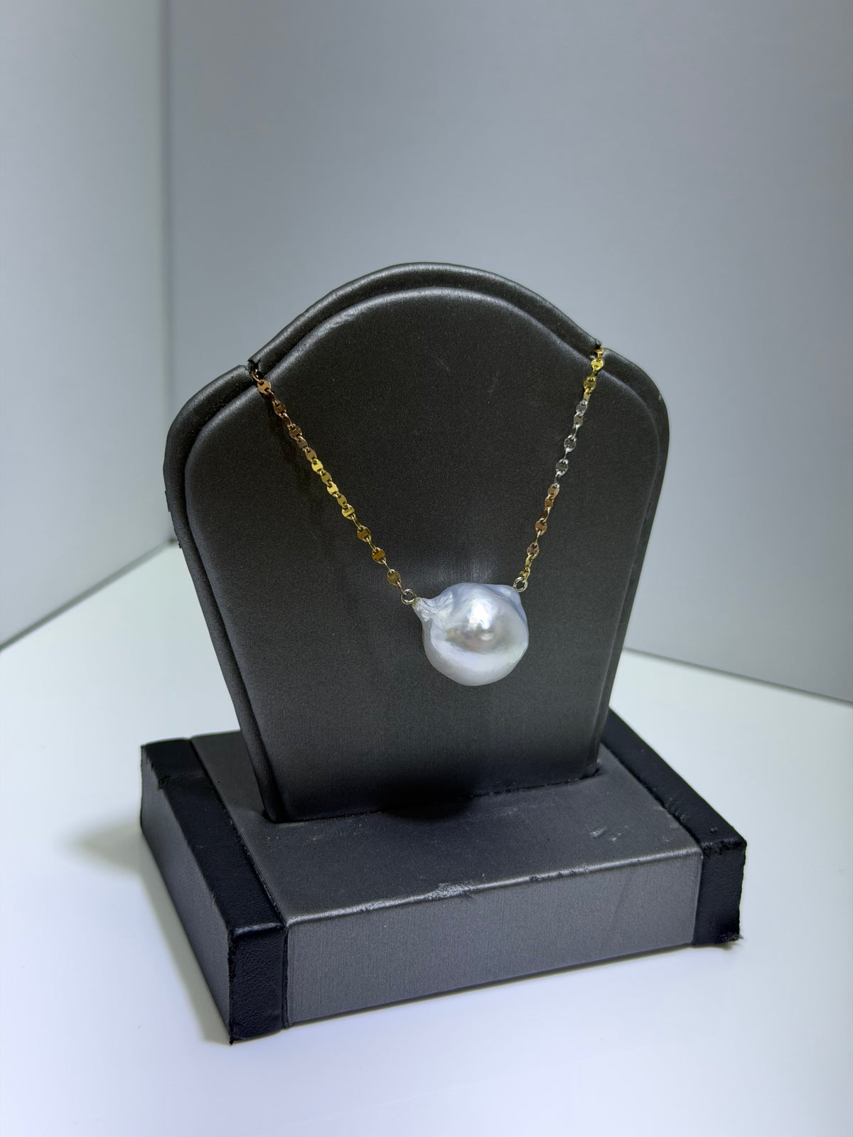 14K Gold Multicolor Chain with 14mm South Sea Pearl Necklace