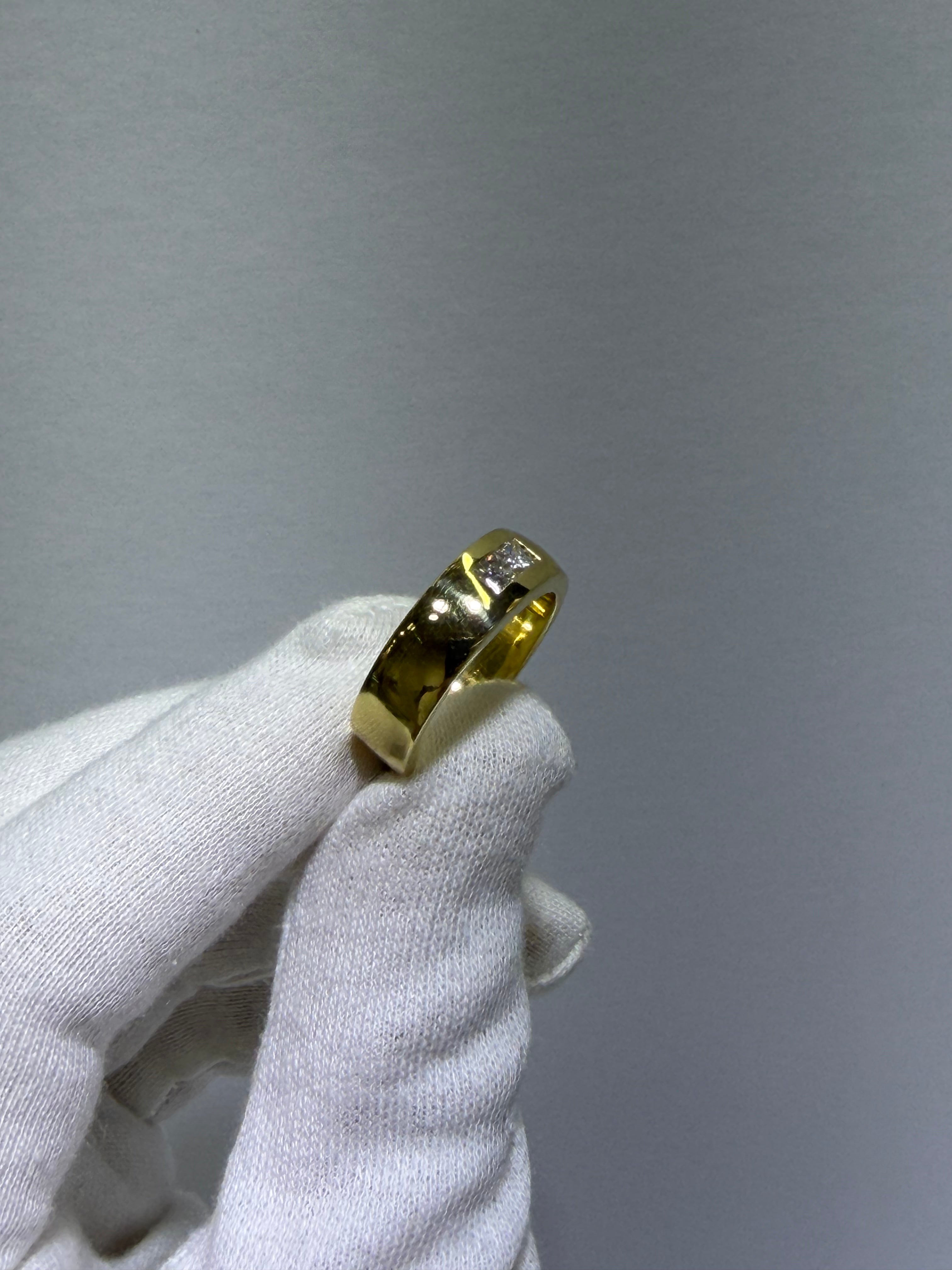 14K Yellow Gold Diamond Wedding Band with 0.40 ct Natural Diamonds