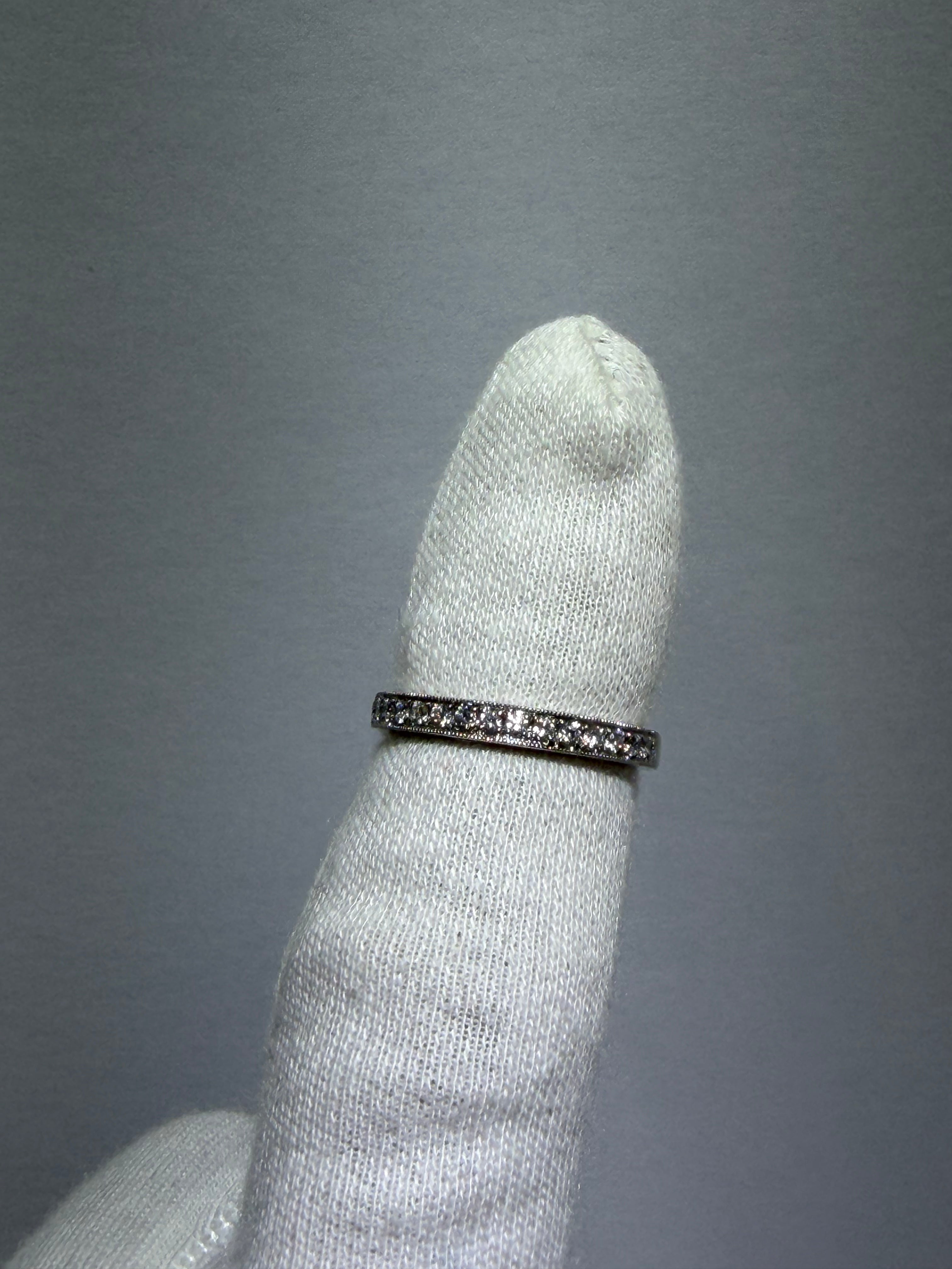 Diamond Wedding Band with 0.22 ct Natural Diamonds, Available in Multiple Metals