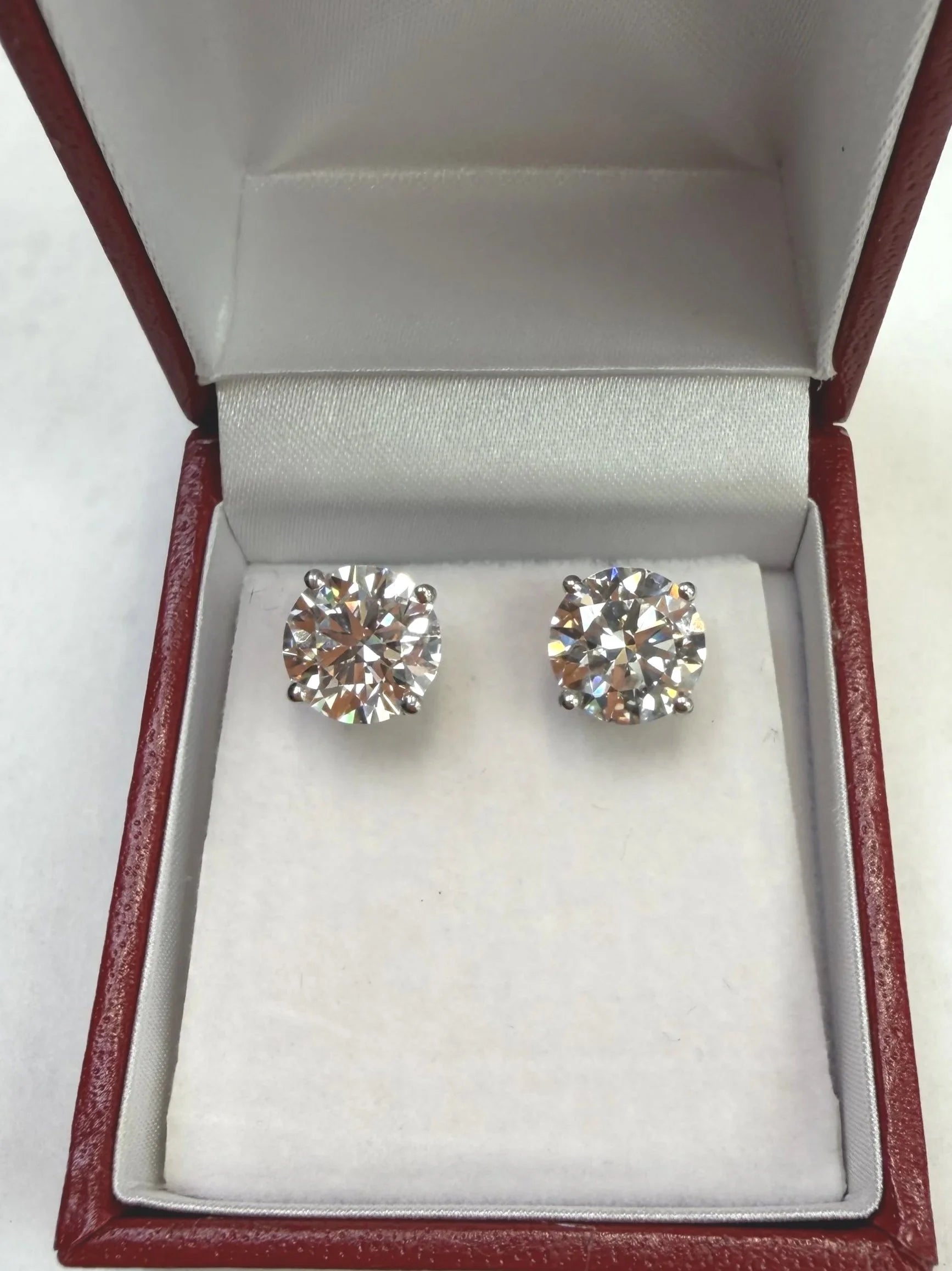 6.02 ct. TW E/VVS2 Lab-Grown Diamond Platinum Stud Earrings